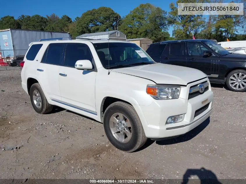 2013 Toyota 4Runner Sr5 VIN: JTEZU5JR3D5061840 Lot: 40568964