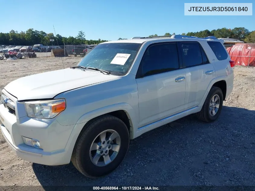 2013 Toyota 4Runner Sr5 VIN: JTEZU5JR3D5061840 Lot: 40568964