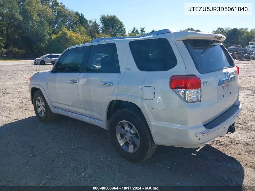 2013 Toyota 4Runner Sr5 VIN: JTEZU5JR3D5061840 Lot: 40568964