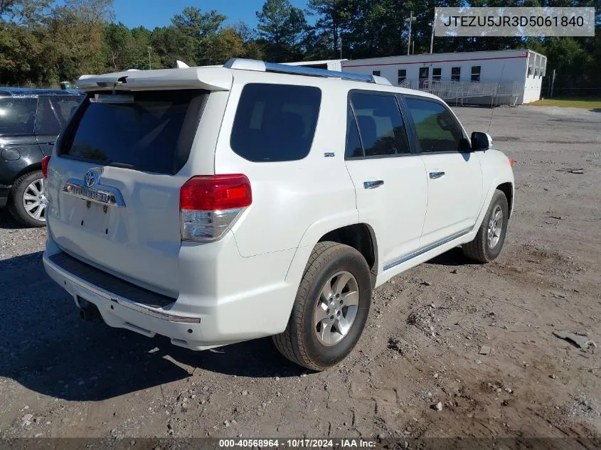 2013 Toyota 4Runner Sr5 VIN: JTEZU5JR3D5061840 Lot: 40568964