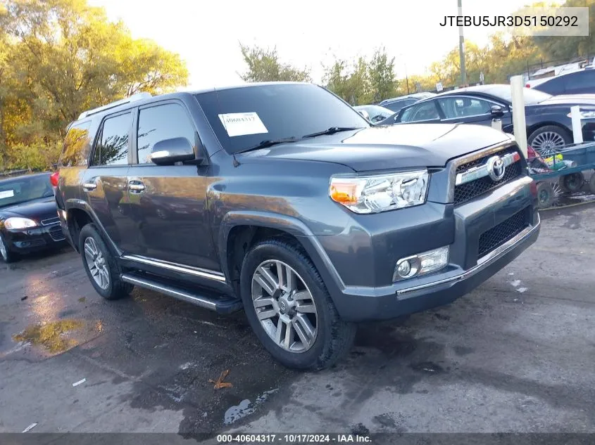 2013 Toyota 4Runner Limited VIN: JTEBU5JR3D5150292 Lot: 40604317