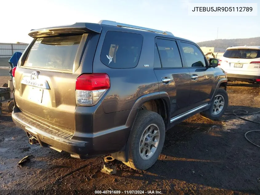 2013 Toyota 4Runner Sr5 VIN: JTEBU5JR9D5112789 Lot: 40791689