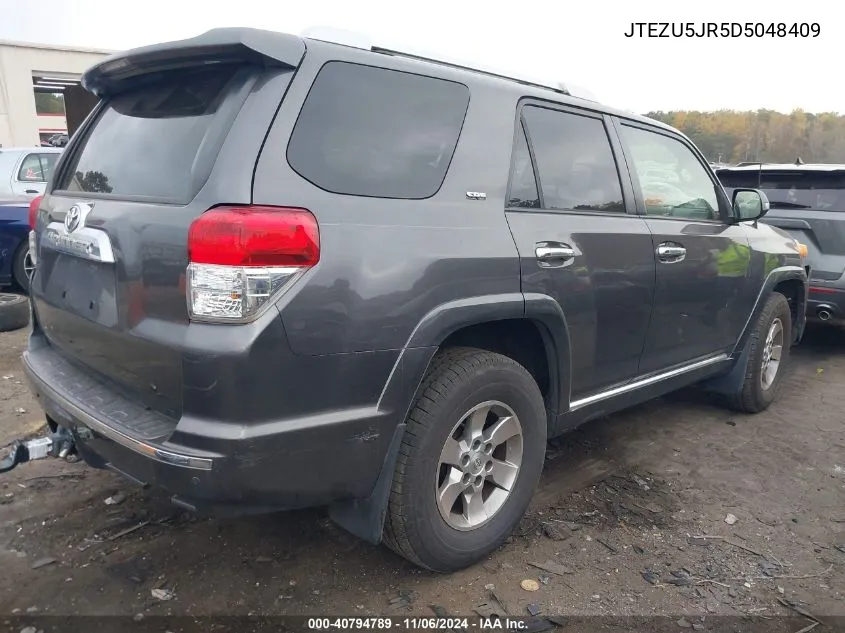 2013 Toyota 4Runner Sr5 VIN: JTEZU5JR5D5048409 Lot: 40794789