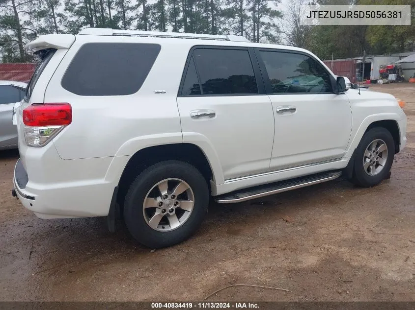 2013 Toyota 4Runner Sr5/Limited VIN: JTEZU5JR5D5056381 Lot: 40834419