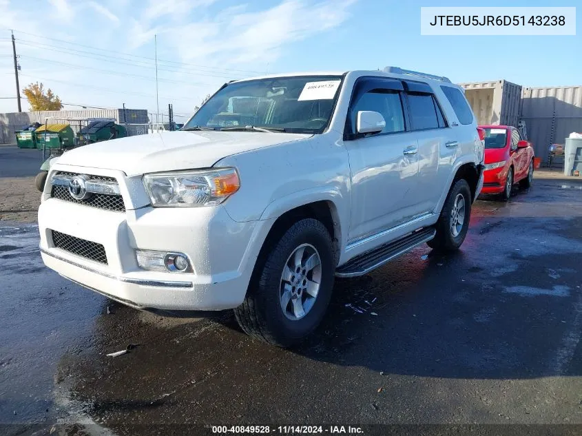 2013 Toyota 4Runner Sr5 VIN: JTEBU5JR6D5143238 Lot: 40849528