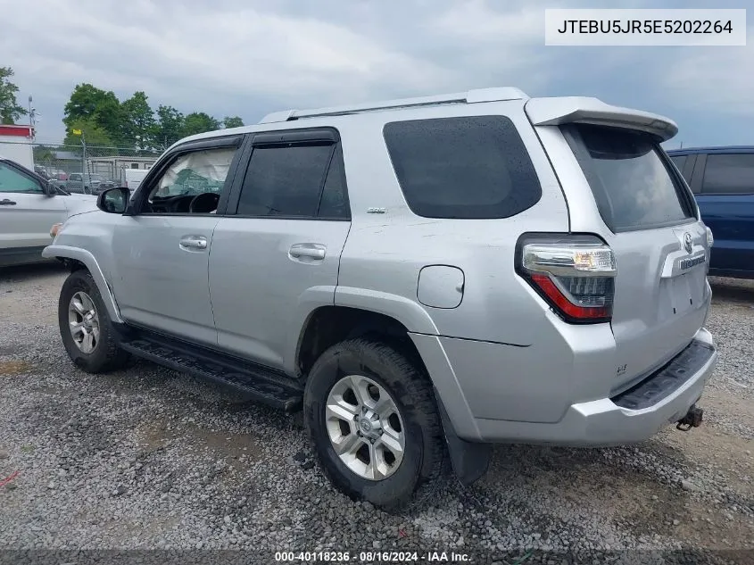 2014 Toyota 4Runner Sr5 VIN: JTEBU5JR5E5202264 Lot: 40118236