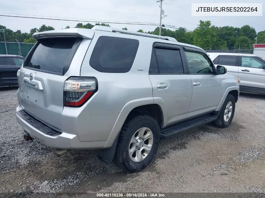 2014 Toyota 4Runner Sr5 VIN: JTEBU5JR5E5202264 Lot: 40118236