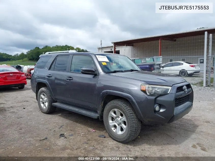 2014 Toyota 4Runner Sr5 VIN: JTEBU5JR7E5175553 Lot: 40123199