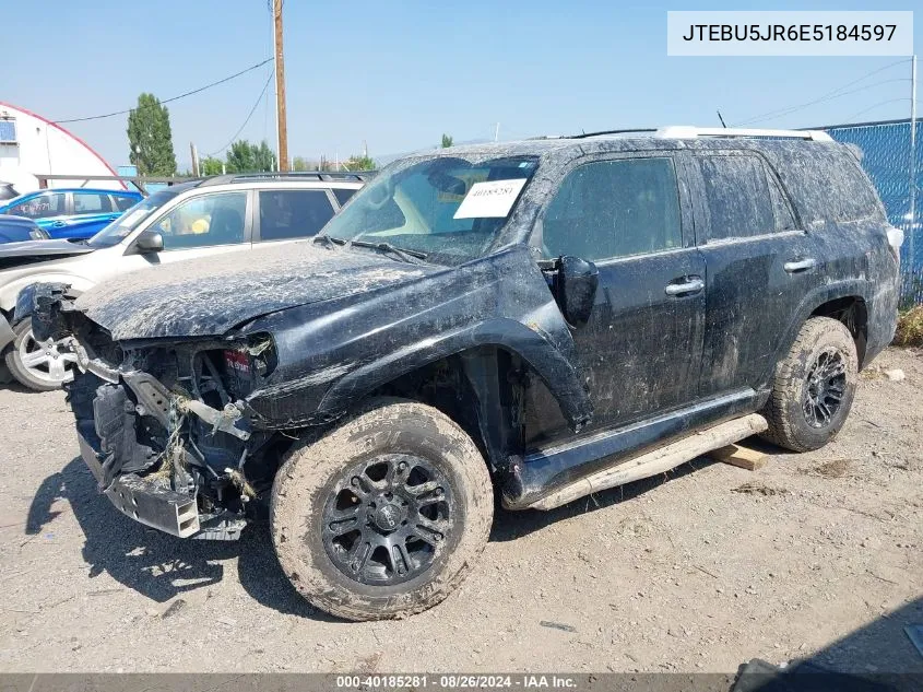 2014 Toyota 4Runner Limited VIN: JTEBU5JR6E5184597 Lot: 40185281