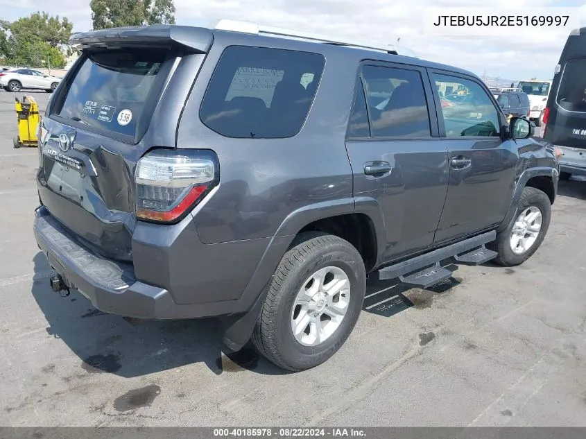 2014 Toyota 4Runner Sr5 VIN: JTEBU5JR2E5169997 Lot: 40185978