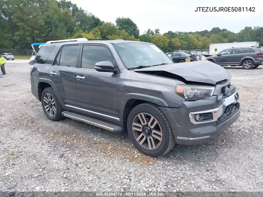 2014 Toyota 4Runner Limited VIN: JTEZU5JR0E5081142 Lot: 40324772