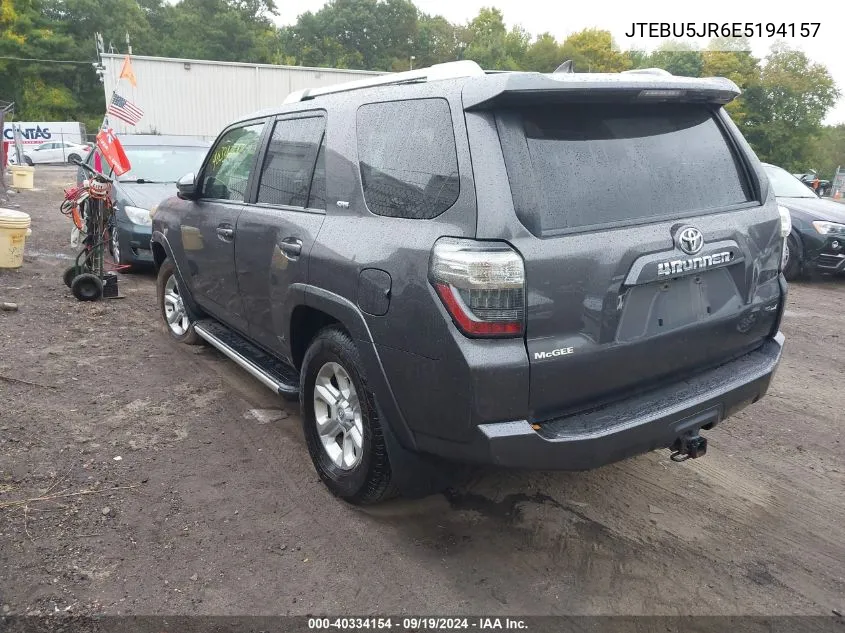 2014 Toyota 4Runner Sr5 VIN: JTEBU5JR6E5194157 Lot: 40334154