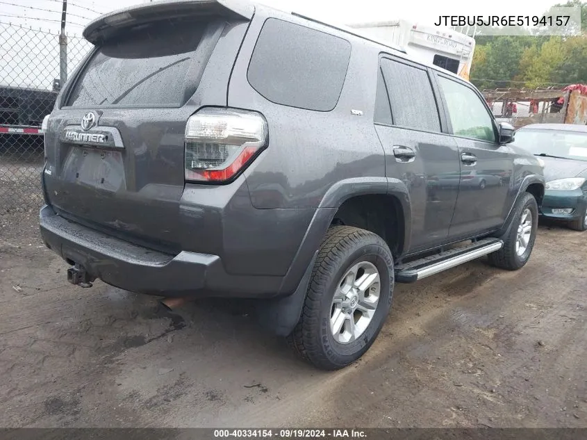 2014 Toyota 4Runner Sr5 VIN: JTEBU5JR6E5194157 Lot: 40334154