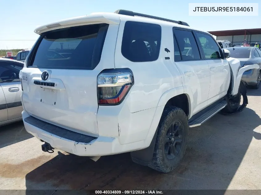 2014 Toyota 4Runner Sr5 Premium VIN: JTEBU5JR9E5184061 Lot: 40334809