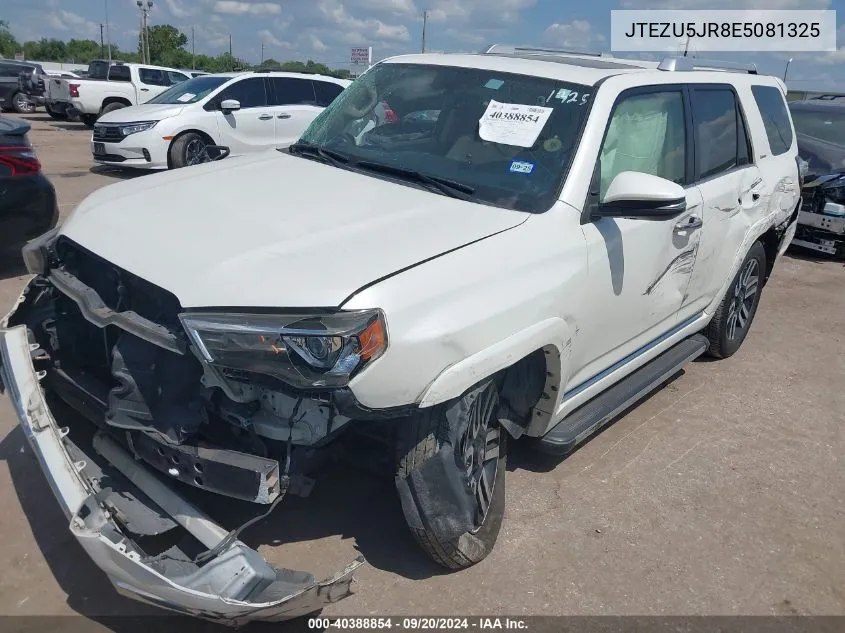 2014 Toyota 4Runner Limited VIN: JTEZU5JR8E5081325 Lot: 40388854