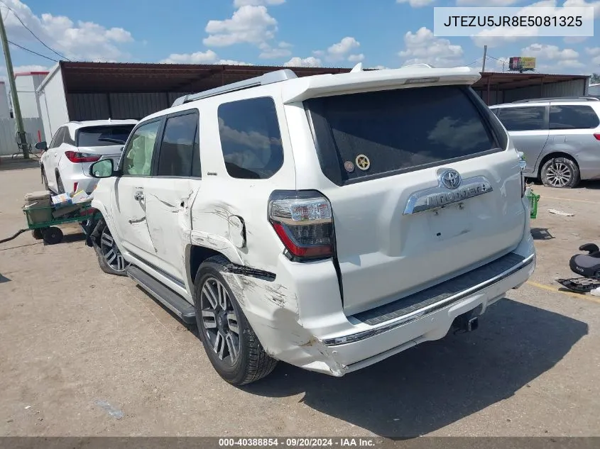 2014 Toyota 4Runner Limited VIN: JTEZU5JR8E5081325 Lot: 40388854