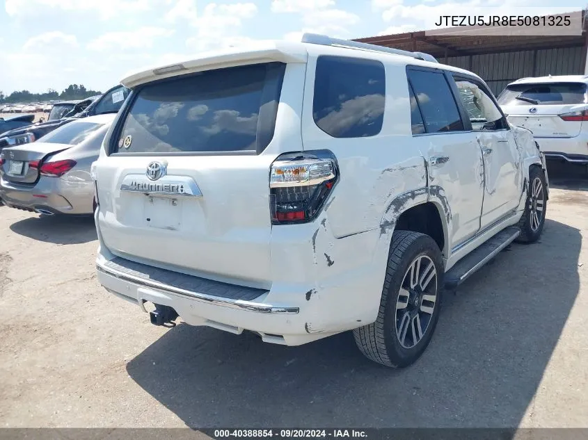 2014 Toyota 4Runner Limited VIN: JTEZU5JR8E5081325 Lot: 40388854