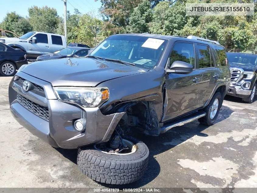 2014 Toyota 4Runner Sr5 VIN: JTEBU5JR3E5155610 Lot: 40547879