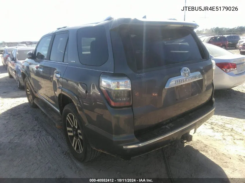 JTEBU5JR4E5179026 2014 Toyota 4Runner Limited