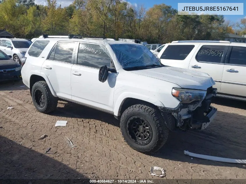 2014 Toyota 4Runner Sr5 Premium VIN: JTEBU5JR8E5167641 Lot: 40584627