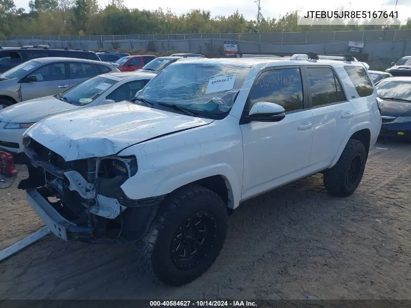 2014 Toyota 4Runner Sr5 Premium VIN: JTEBU5JR8E5167641 Lot: 40584627