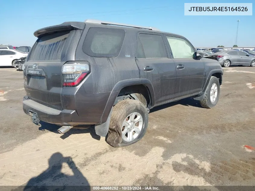 2014 Toyota 4Runner Sr5 Premium VIN: JTEBU5JR4E5164526 Lot: 40668252