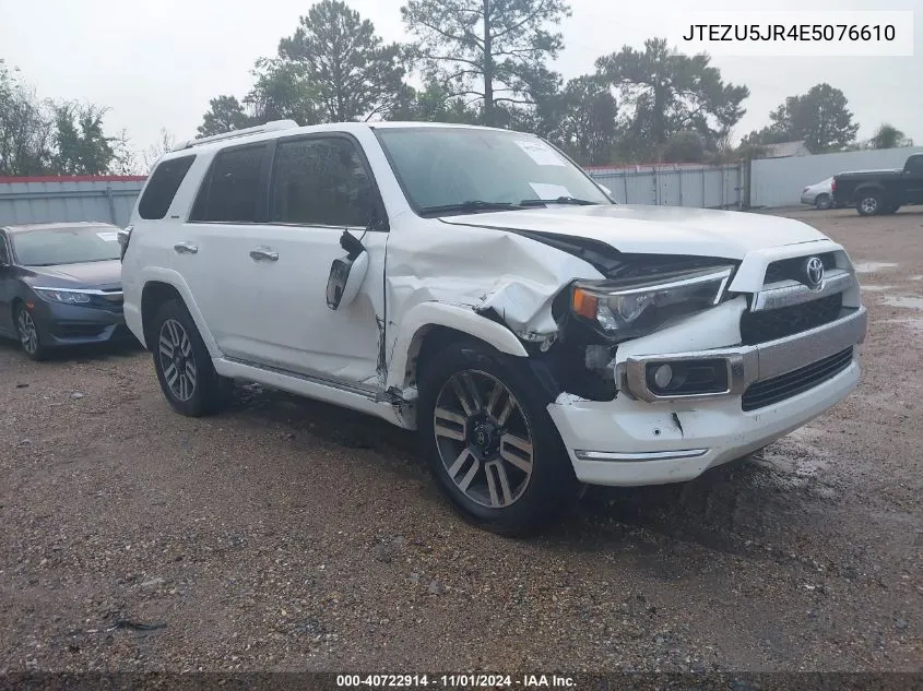 JTEZU5JR4E5076610 2014 Toyota 4Runner Limited