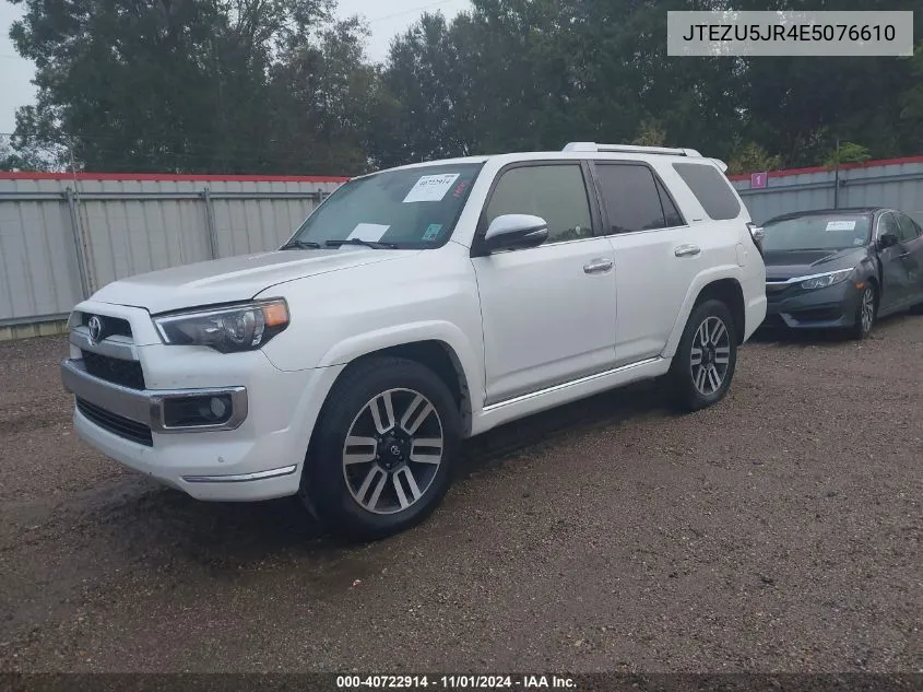 JTEZU5JR4E5076610 2014 Toyota 4Runner Limited