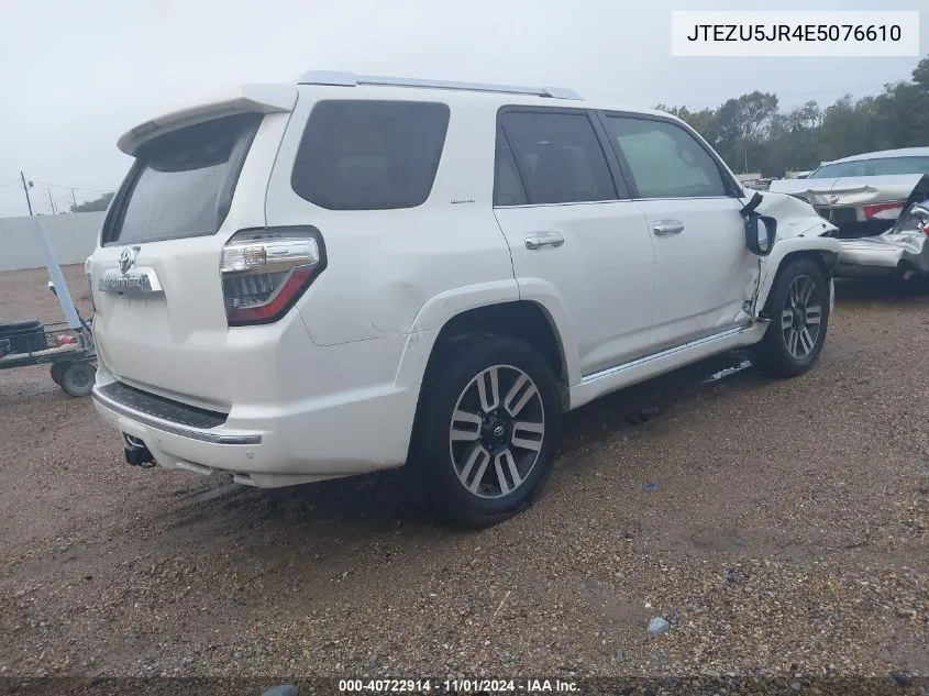 JTEZU5JR4E5076610 2014 Toyota 4Runner Limited