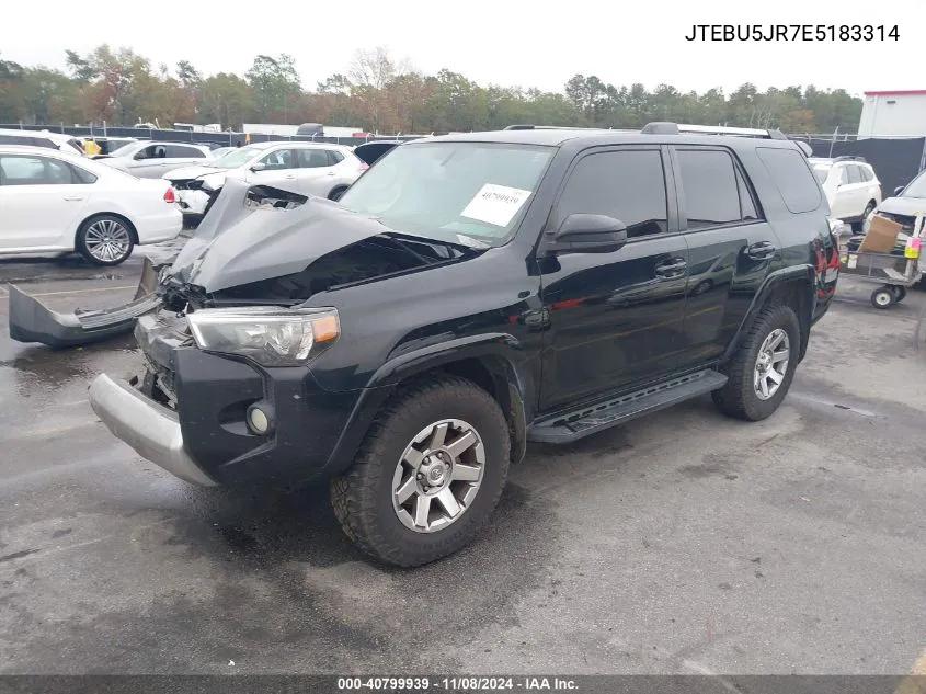 2014 Toyota 4Runner Trail VIN: JTEBU5JR7E5183314 Lot: 40799939