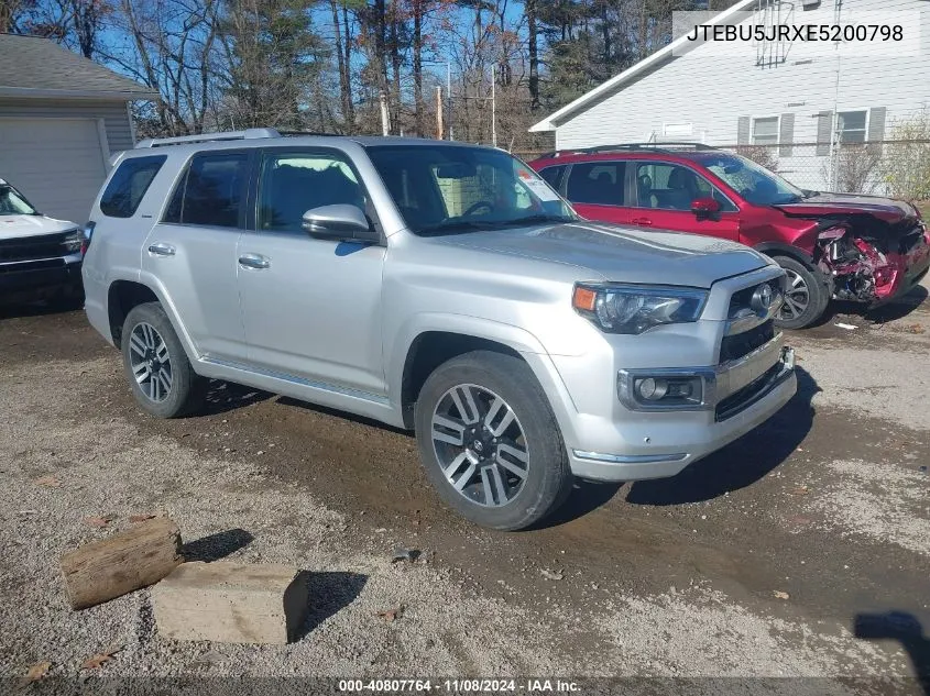 2014 Toyota 4Runner Limited VIN: JTEBU5JRXE5200798 Lot: 40807764