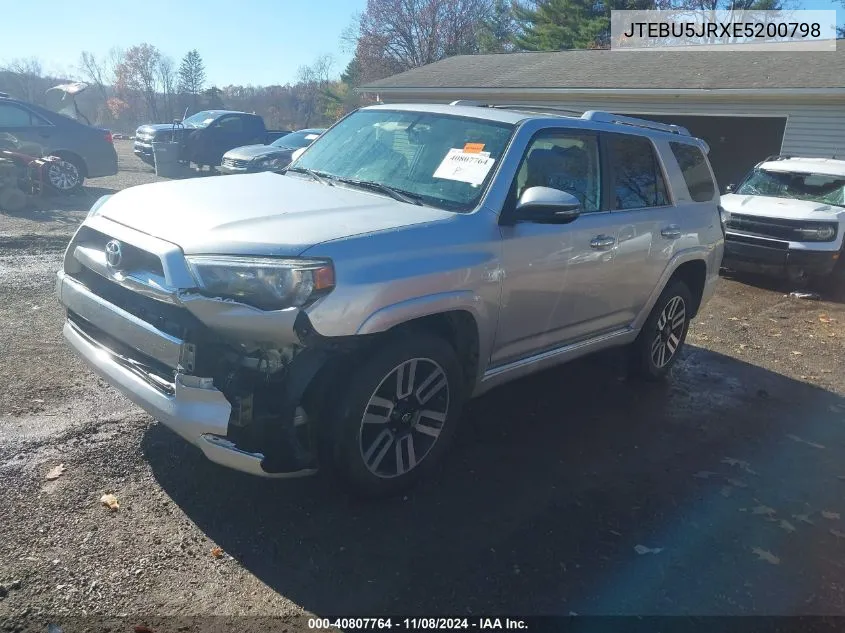 2014 Toyota 4Runner Limited VIN: JTEBU5JRXE5200798 Lot: 40807764