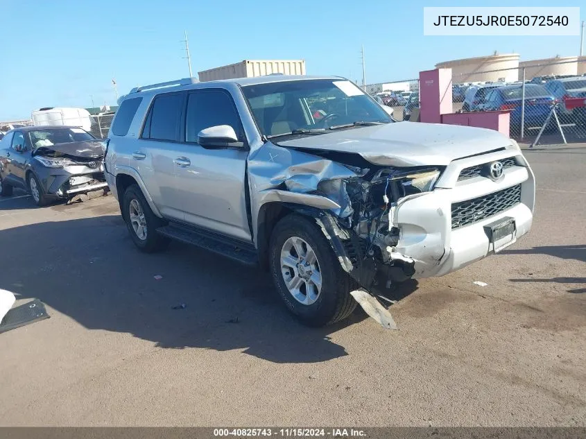 2014 Toyota 4Runner Limited/Sr5/Sr5 Premium VIN: JTEZU5JR0E5072540 Lot: 40825743