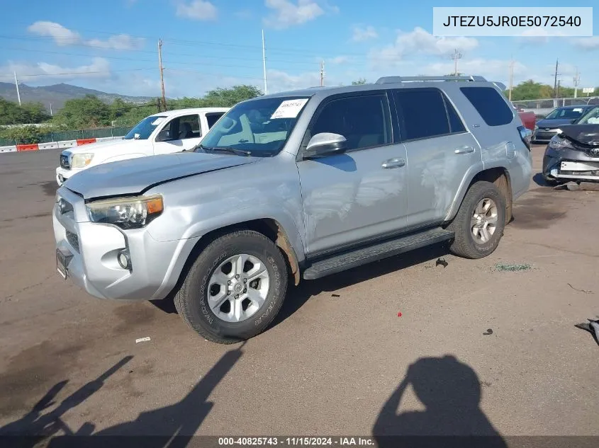 2014 Toyota 4Runner Limited/Sr5/Sr5 Premium VIN: JTEZU5JR0E5072540 Lot: 40825743