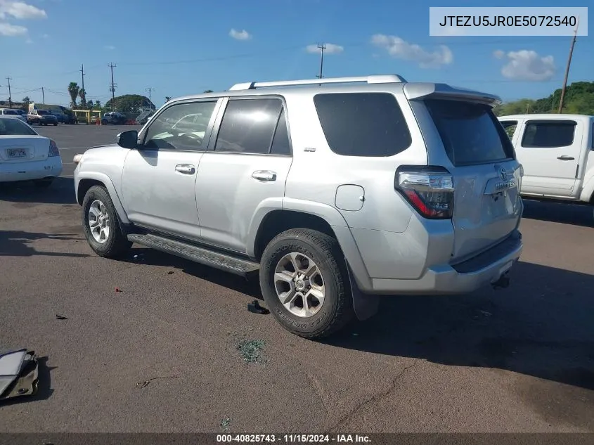 2014 Toyota 4Runner Limited/Sr5/Sr5 Premium VIN: JTEZU5JR0E5072540 Lot: 40825743