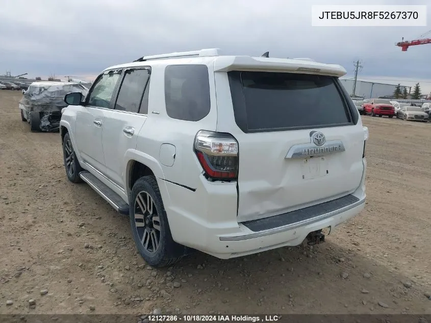 2015 Toyota 4Runner Sr5/Limited/Trail/Trd Pro VIN: JTEBU5JR8F5267370 Lot: 12127286