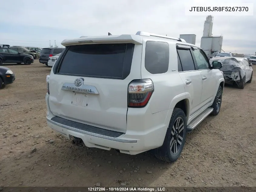 2015 Toyota 4Runner Sr5/Limited/Trail/Trd Pro VIN: JTEBU5JR8F5267370 Lot: 12127286