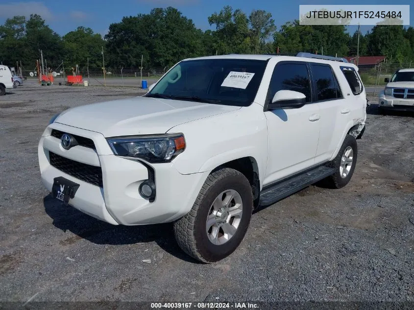 2015 Toyota 4Runner Sr5 VIN: JTEBU5JR1F5245484 Lot: 40039167