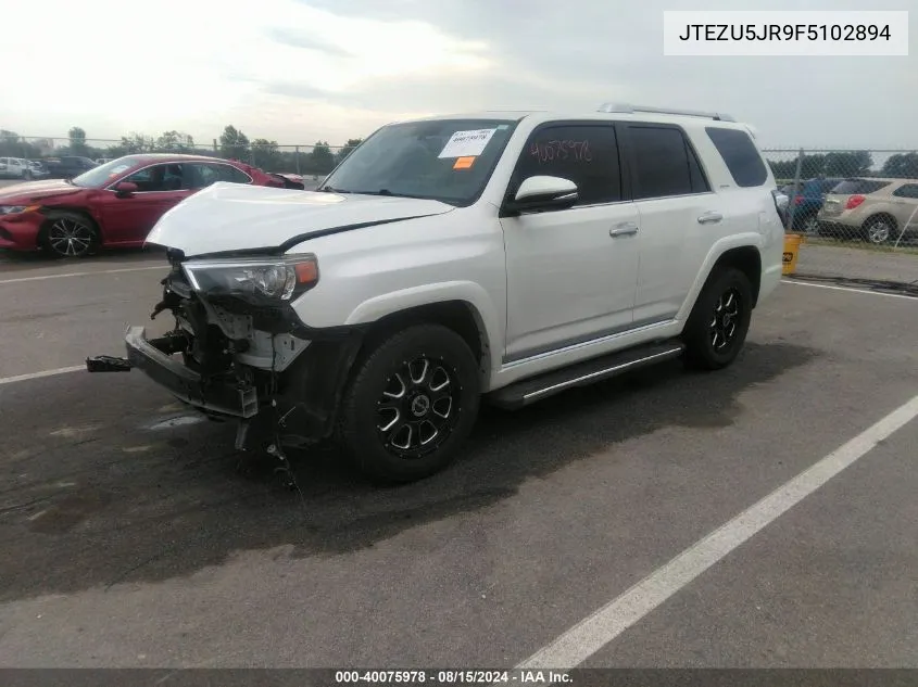 2015 Toyota 4Runner Limited VIN: JTEZU5JR9F5102894 Lot: 40075978