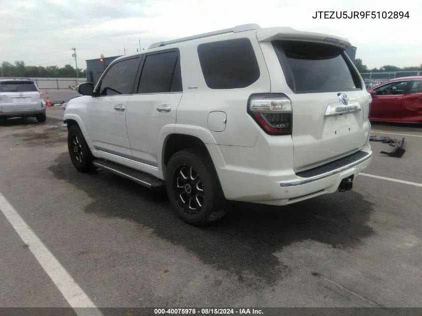 2015 Toyota 4Runner Limited VIN: JTEZU5JR9F5102894 Lot: 40075978