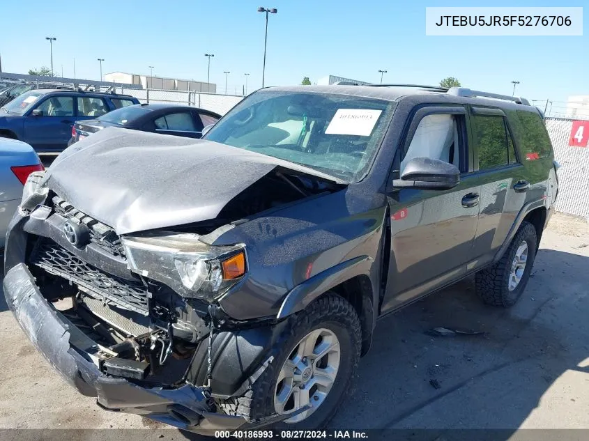 2015 Toyota 4Runner Sr5 VIN: JTEBU5JR5F5276706 Lot: 40186993