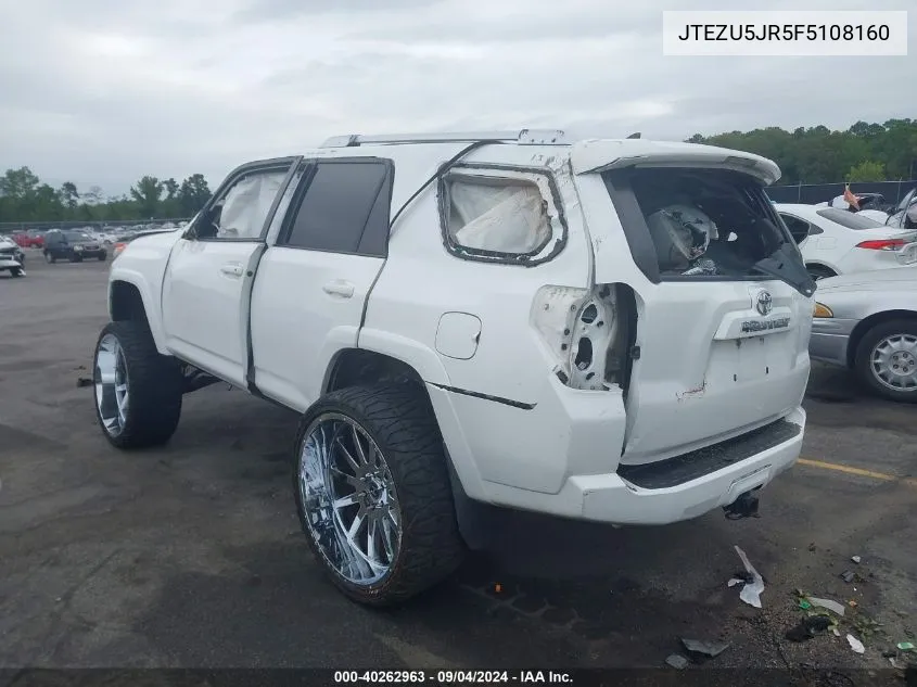 JTEZU5JR5F5108160 2015 Toyota 4Runner Sr5/Limited