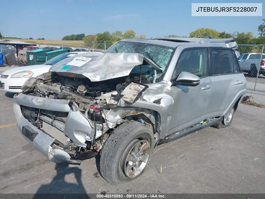 JTEBU5JR3F5228007 2015 Toyota 4Runner Sr5 Premium