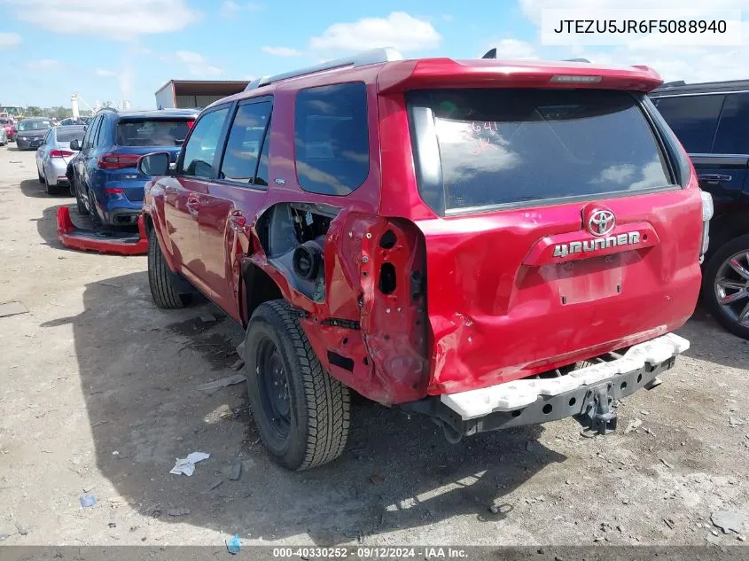 2015 Toyota 4Runner Sr5 VIN: JTEZU5JR6F5088940 Lot: 40330252