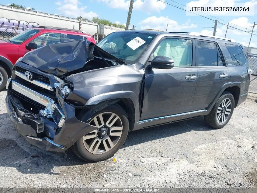 2015 Toyota 4Runner Limited VIN: JTEBU5JR3F5268264 Lot: 40355415