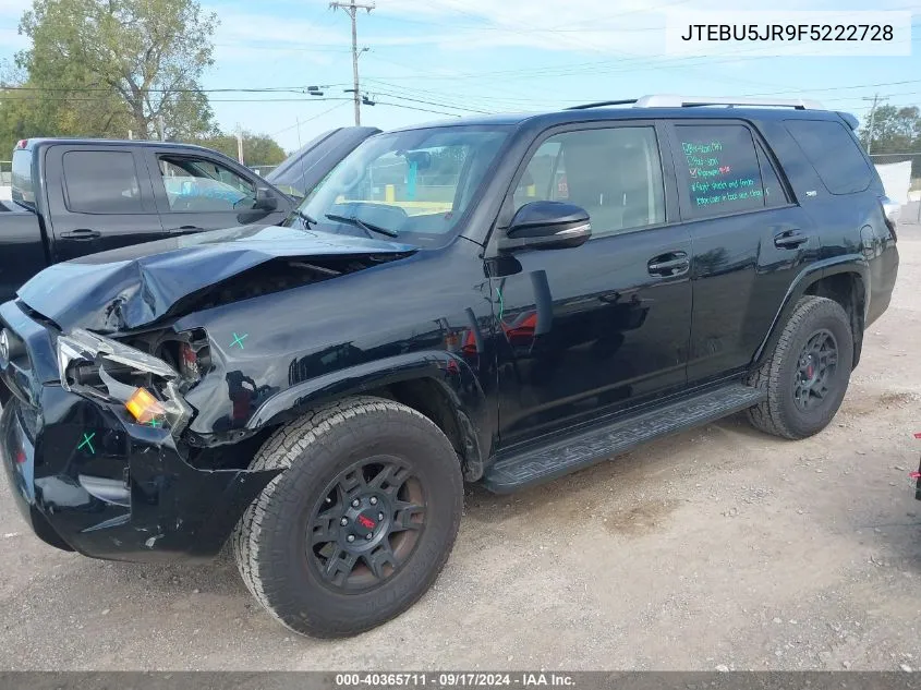 2015 Toyota 4Runner Sr5 Premium VIN: JTEBU5JR9F5222728 Lot: 40365711