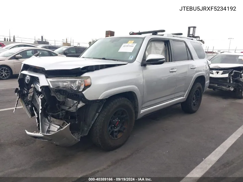 2015 Toyota 4Runner Limited VIN: JTEBU5JRXF5234192 Lot: 40389166