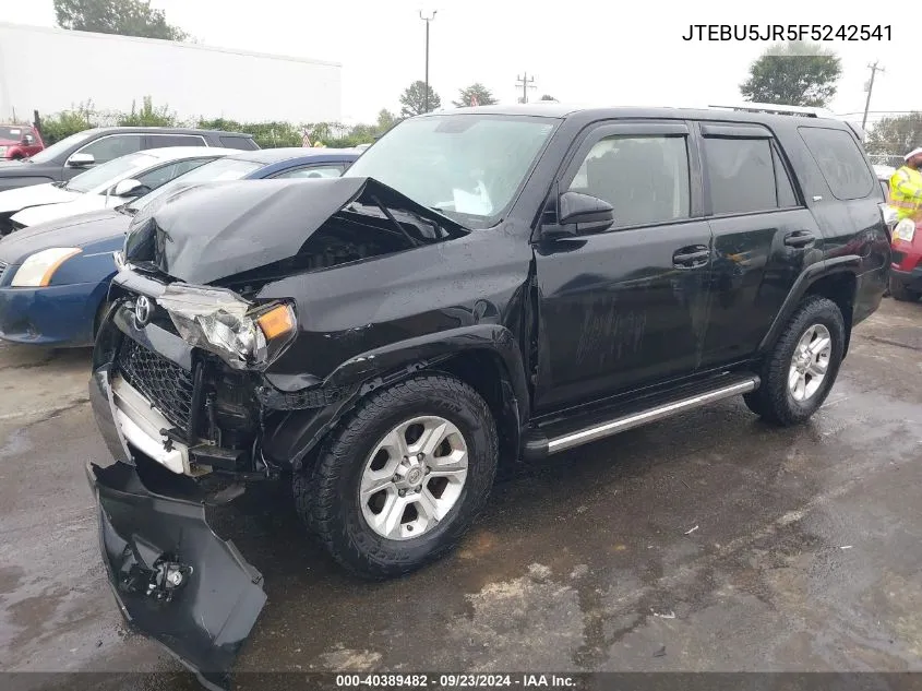 2015 Toyota 4Runner Sr5 VIN: JTEBU5JR5F5242541 Lot: 40389482