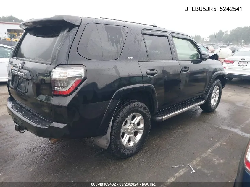 2015 Toyota 4Runner Sr5 VIN: JTEBU5JR5F5242541 Lot: 40389482