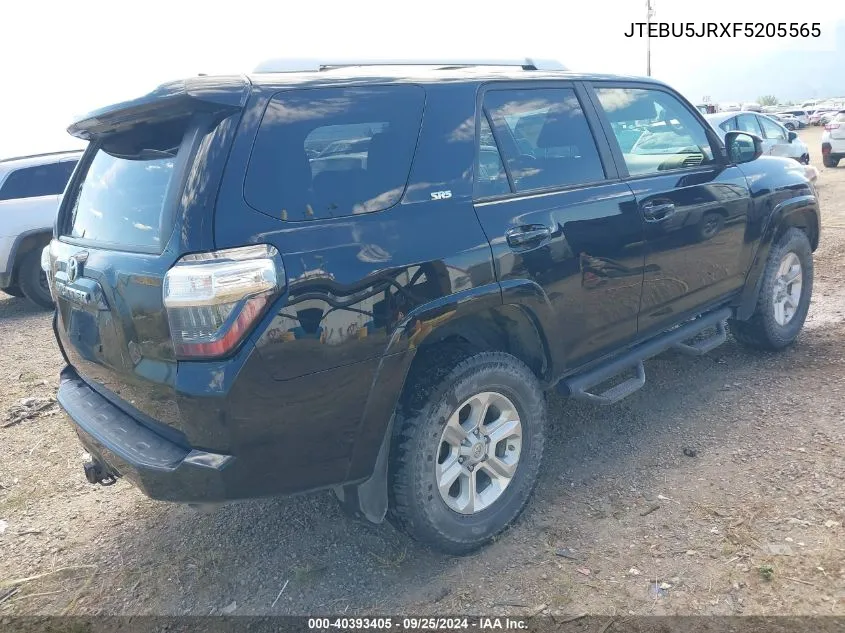 2015 Toyota 4Runner Sr5 VIN: JTEBU5JRXF5205565 Lot: 40393405